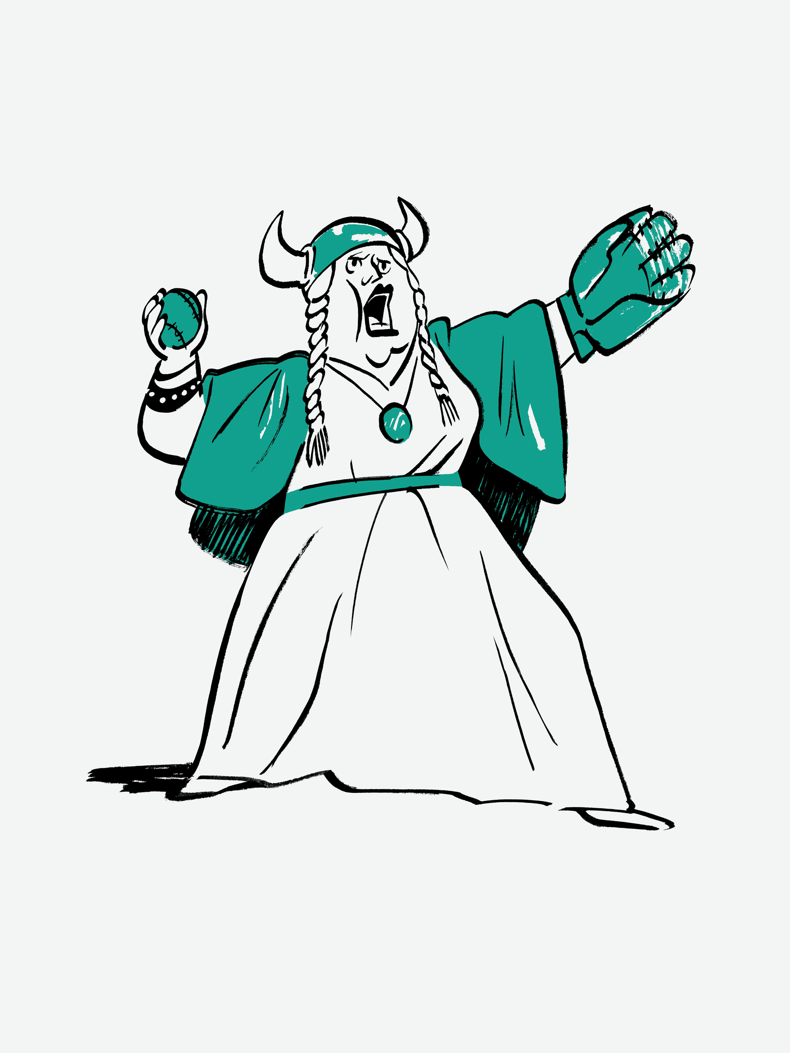 Viking playing baseball.